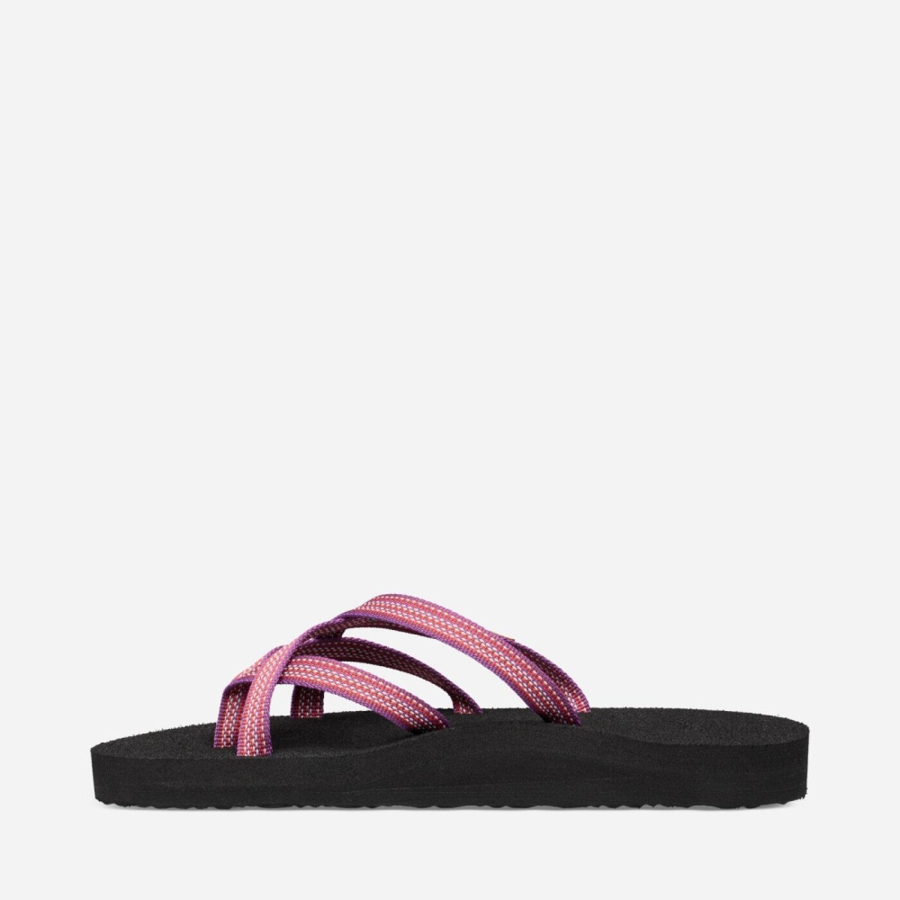 Women's Teva Olowahu Flip Flops Pink | 071483RFM