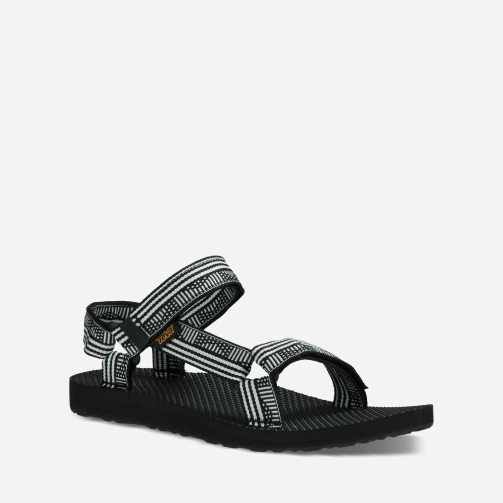 Women's Teva Original Universal Hiking Sandals Black White | 173945LDA