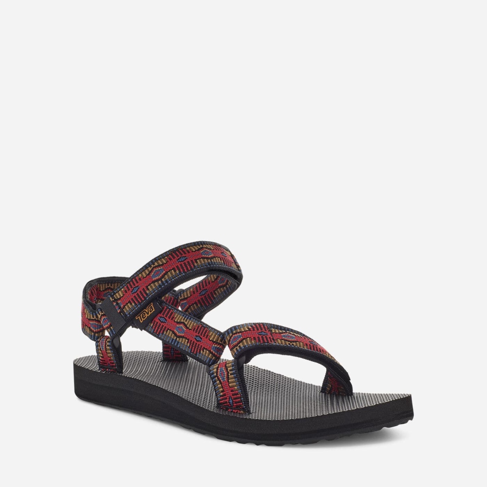 Women's Teva Original Universal Hiking Sandals Black Red | 784236GML