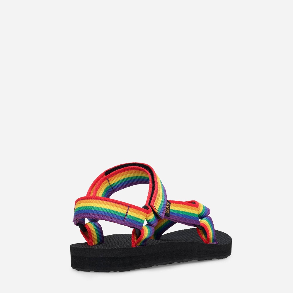 Women's Teva Original Universal Rainbow Pride Hiking Sandals Multicolor | 547216YAK