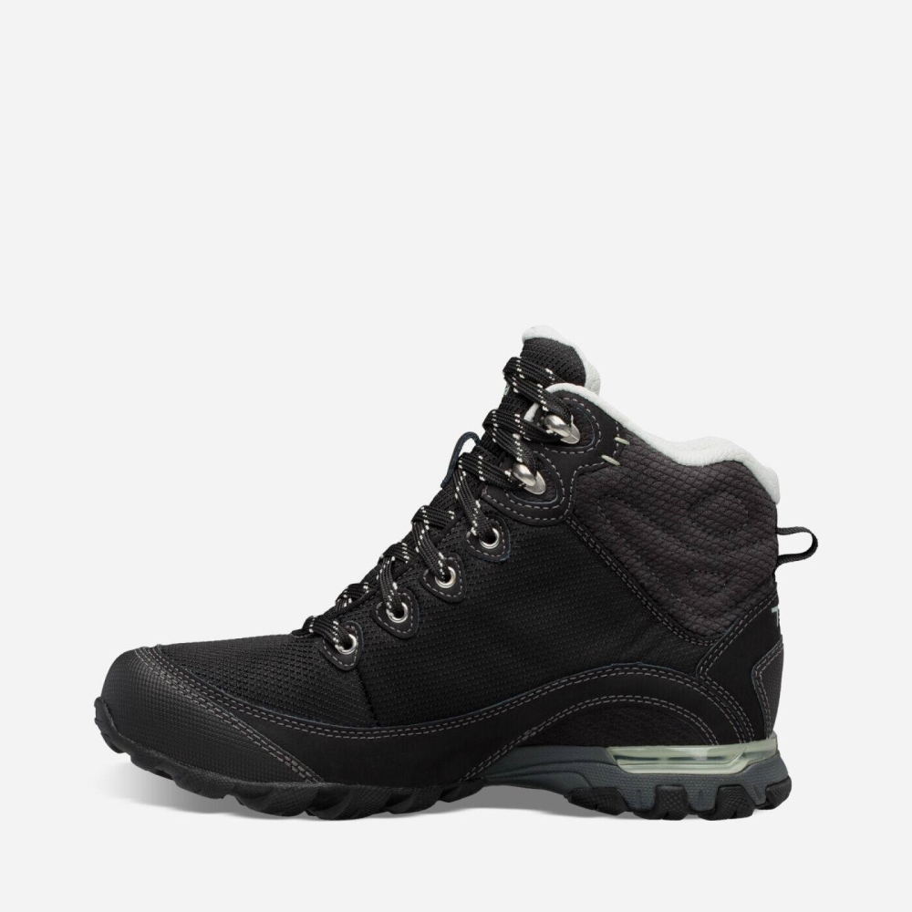 Women's Teva Sugarpine Mid WP Boots Black | 401638SEL