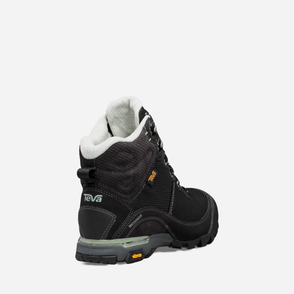 Women's Teva Sugarpine Mid WP Boots Black | 401638SEL