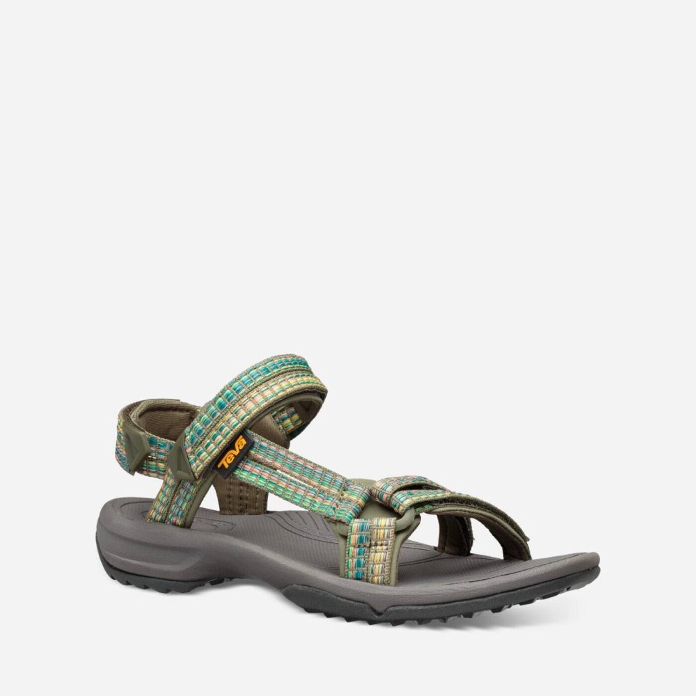 Women's Teva Terra Fi Lite Hiking Sandals Olive | 673814KNZ