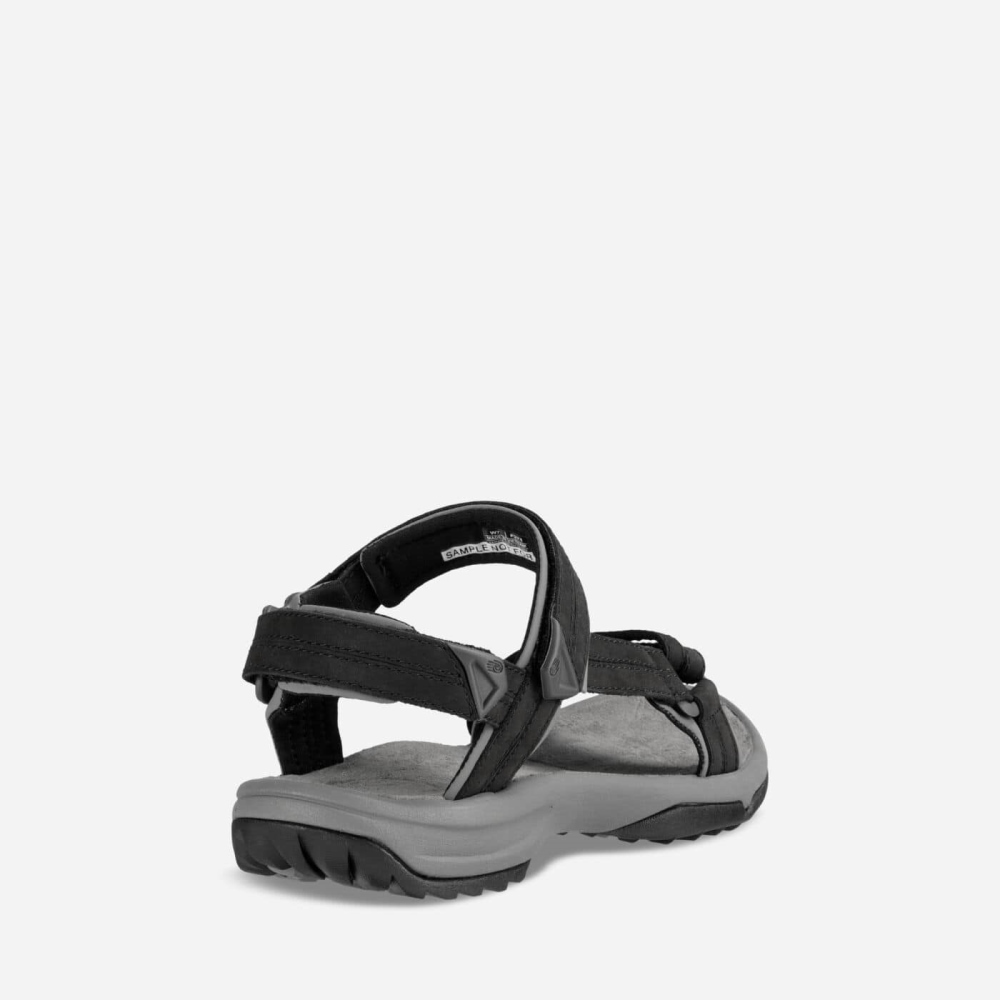 Women's Teva Terra Fi Lite Leather Hiking Sandals Black | 812936PYX