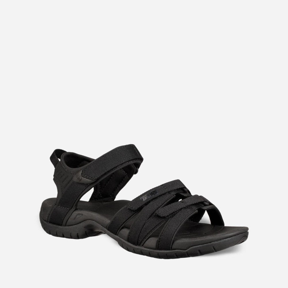 Women's Teva Tirra Hiking Sandals Black Black | 671905IAR