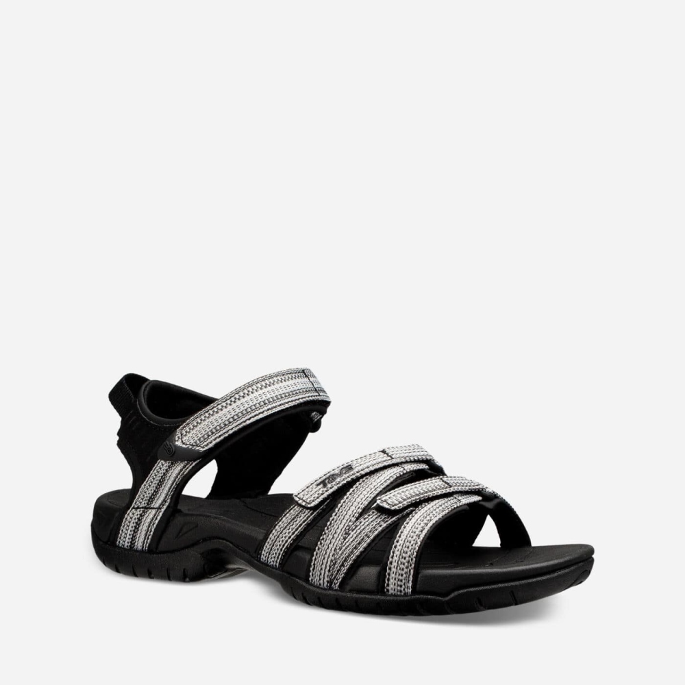 Women's Teva Tirra Hiking Sandals Black White | 813709HLF