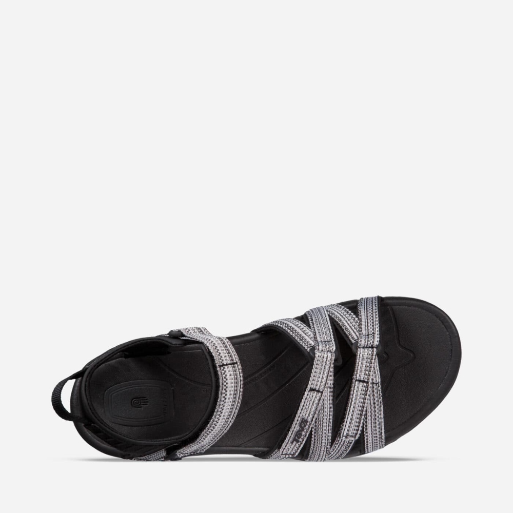 Women's Teva Tirra Hiking Sandals Black White | 813709HLF