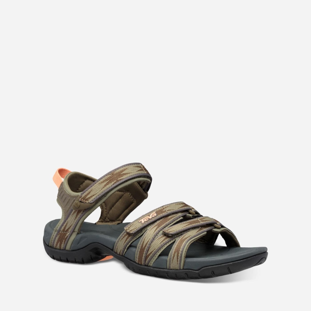 Women's Teva Tirra Hiking Sandals Olive | 182430XUJ