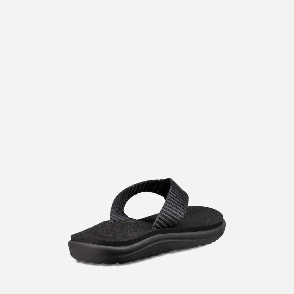 Women's Teva Voya Flip Flops Black | 367418DJC