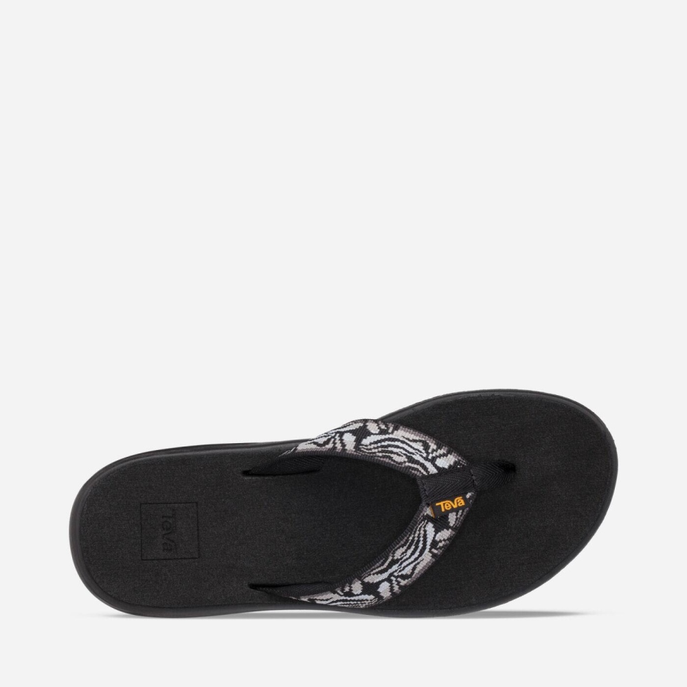 Women's Teva Voya Flip Flops Black | 703241VSP