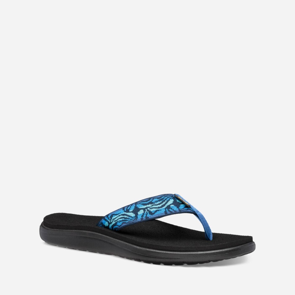 Women's Teva Voya Flip Flops Black | 850764CFD