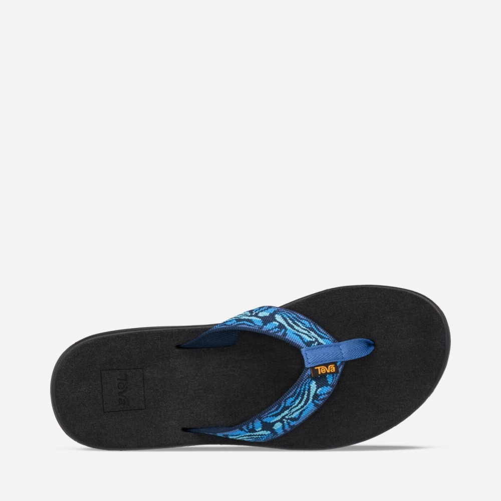 Women's Teva Voya Flip Flops Black | 850764CFD