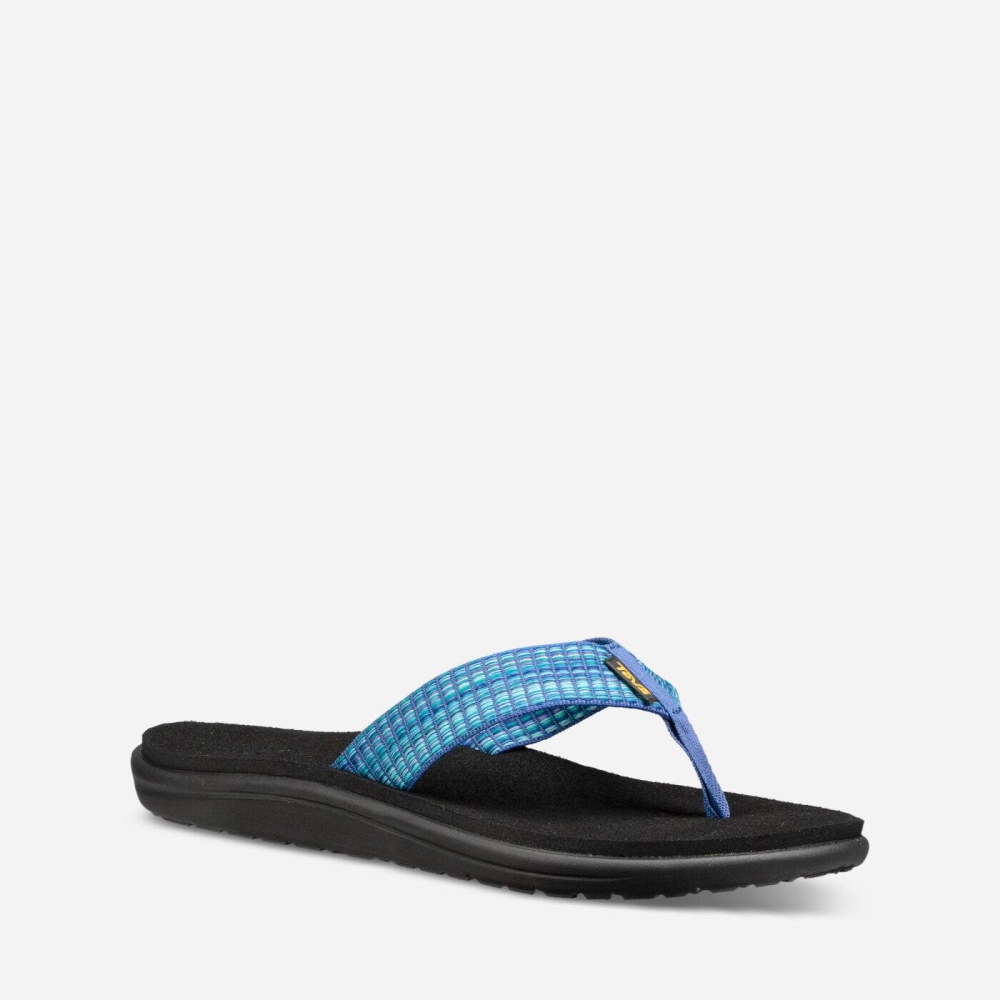 Women's Teva Voya Flip Flops Blue | 986174QNW