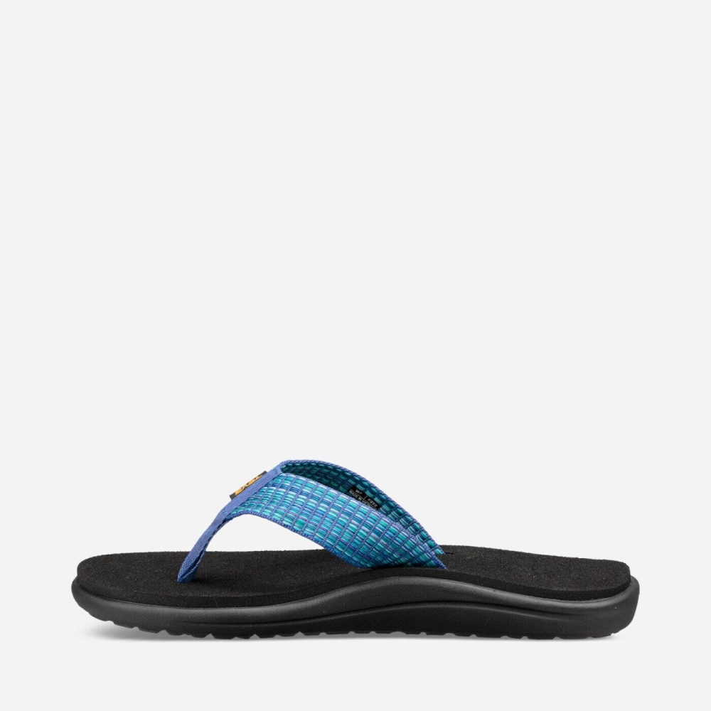 Women's Teva Voya Flip Flops Blue | 986174QNW