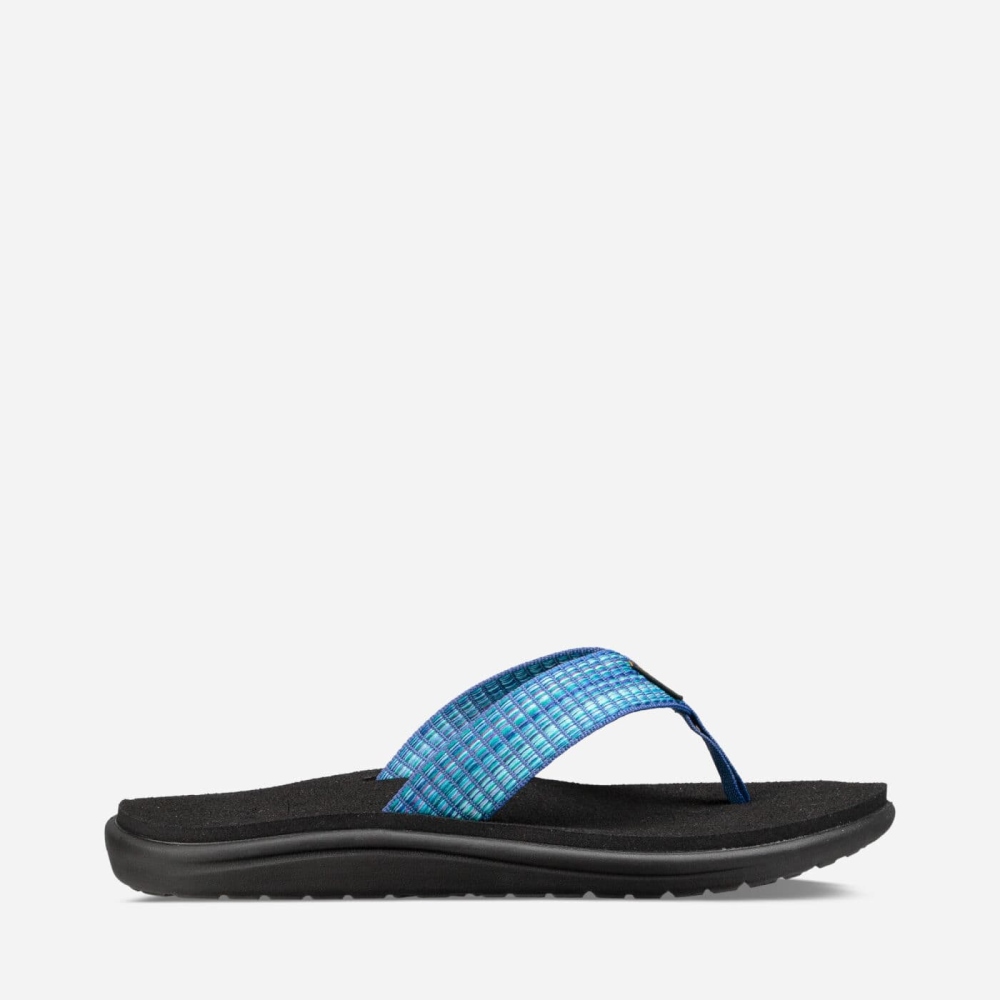 Women\'s Teva Voya Flip Flops Blue | 986174QNW