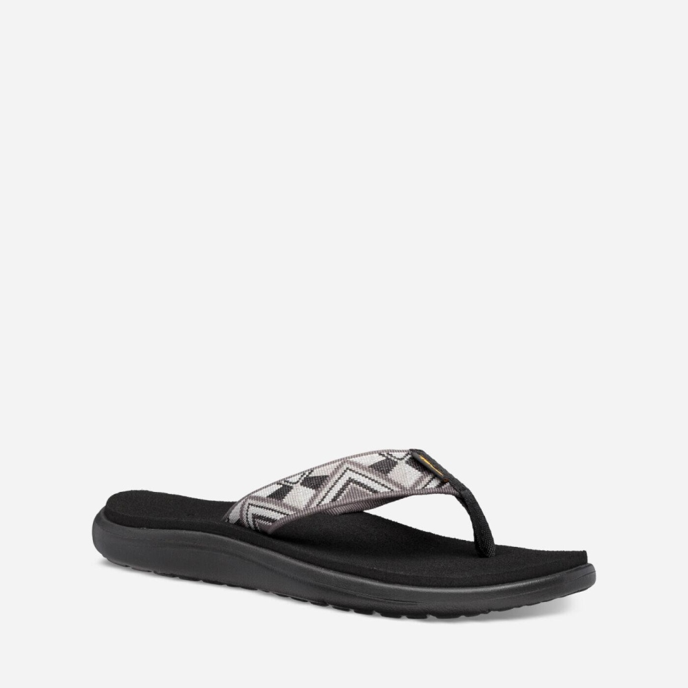 Women's Teva Voya Flip Flops Dark Grey | 516027CZH