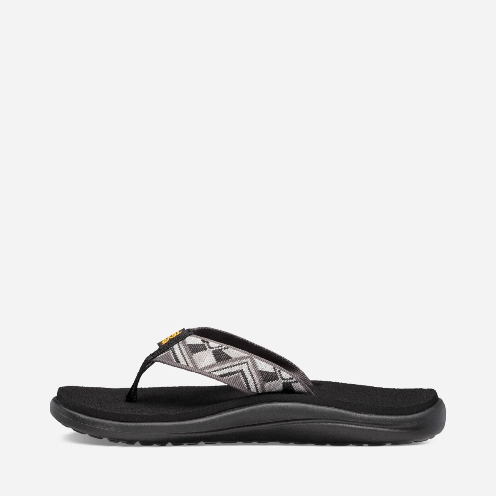 Women's Teva Voya Flip Flops Dark Grey | 516027CZH