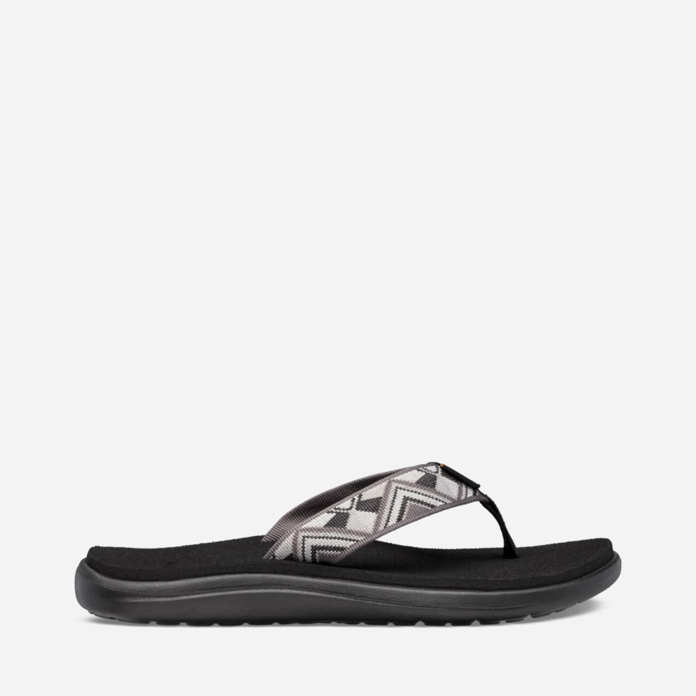 Women\'s Teva Voya Flip Flops Dark Grey | 516027CZH