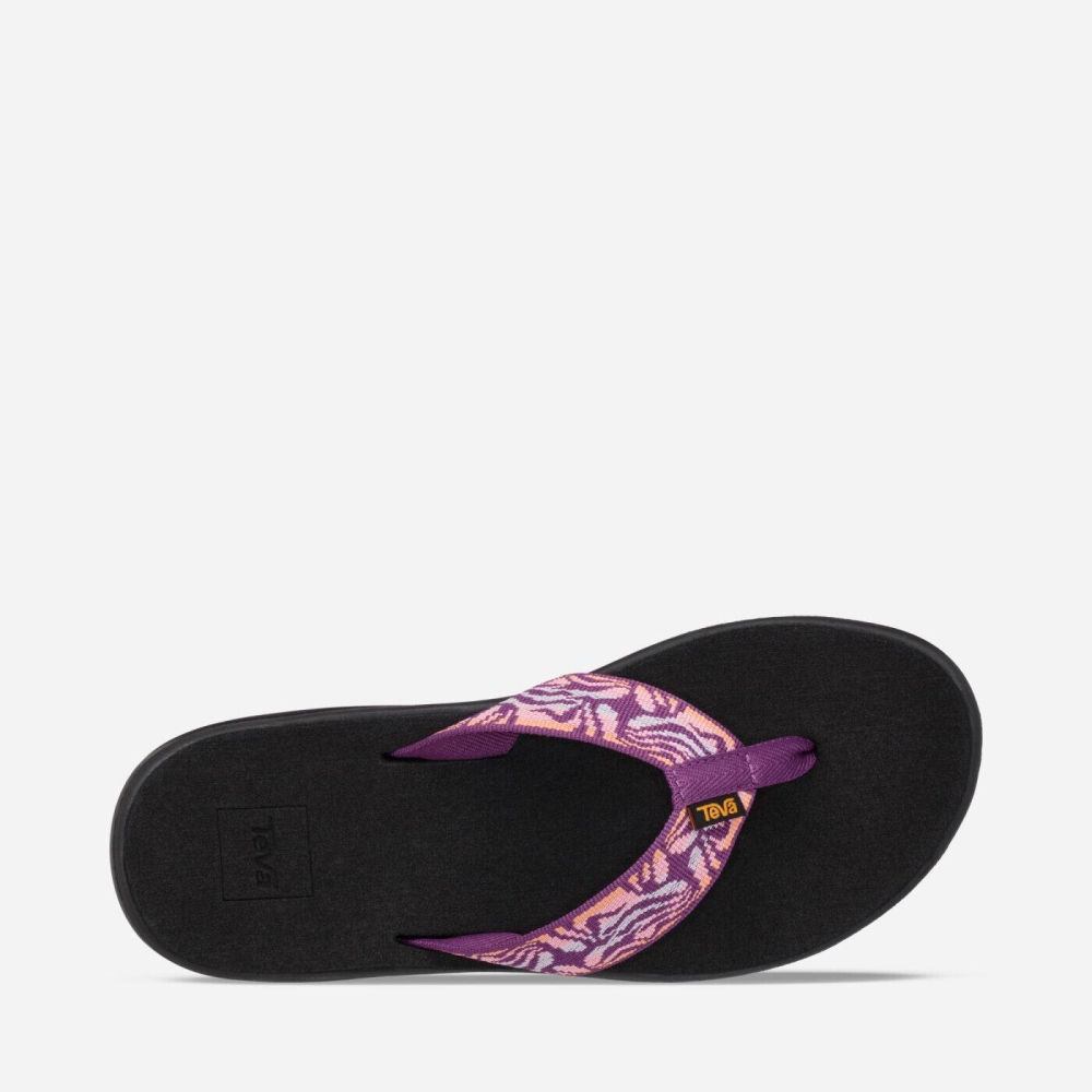 Women's Teva Voya Flip Flops Pink | 791342HTE