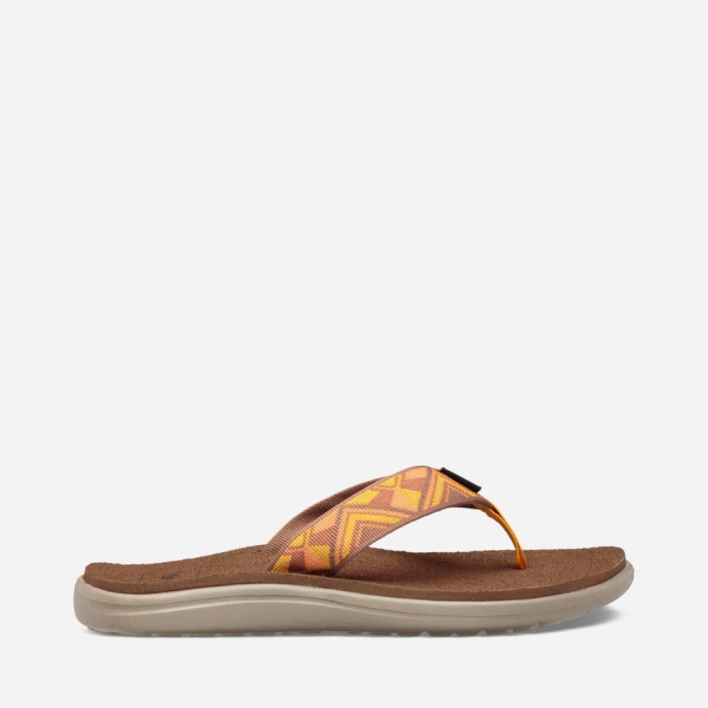 Women\'s Teva Voya Flip Flops Yellow | 530769ATZ