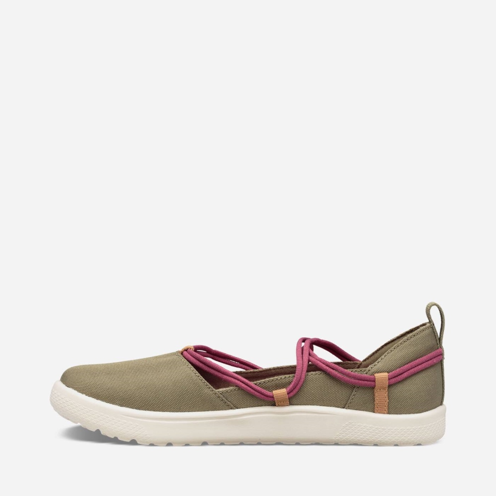 Women's Teva Voya Infinity MJ Sneakers Olive | 298701IDM