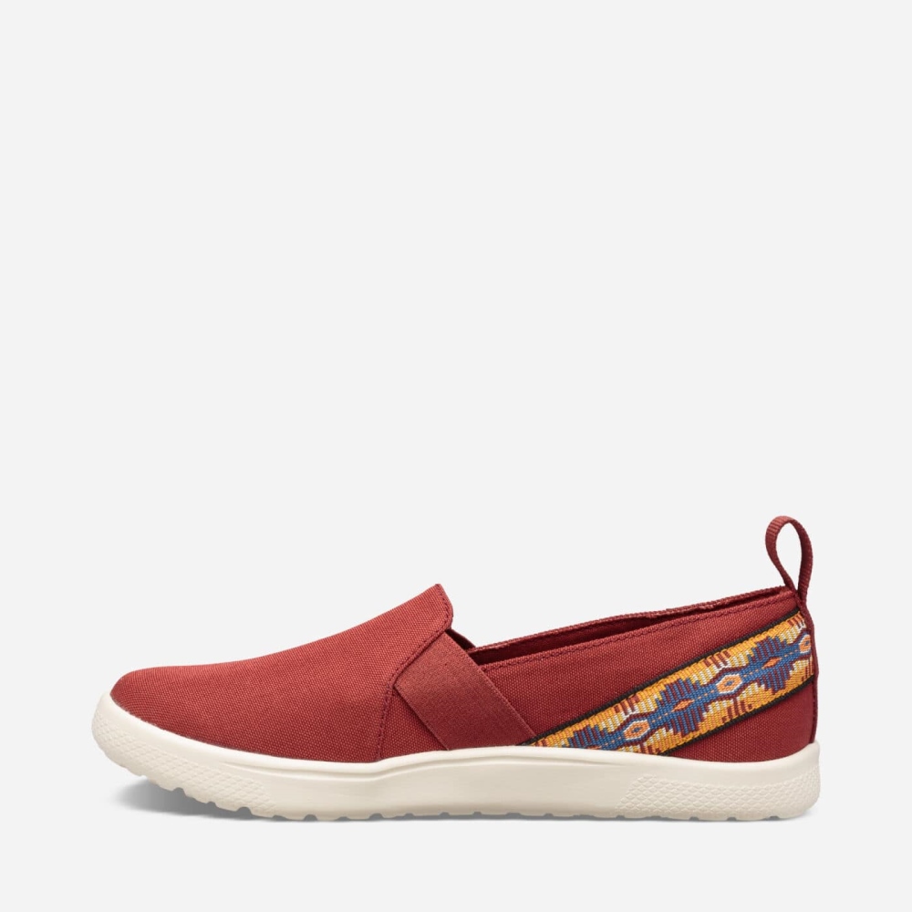 Women's Teva Voya Slip On Shoes Red | 165079CXP