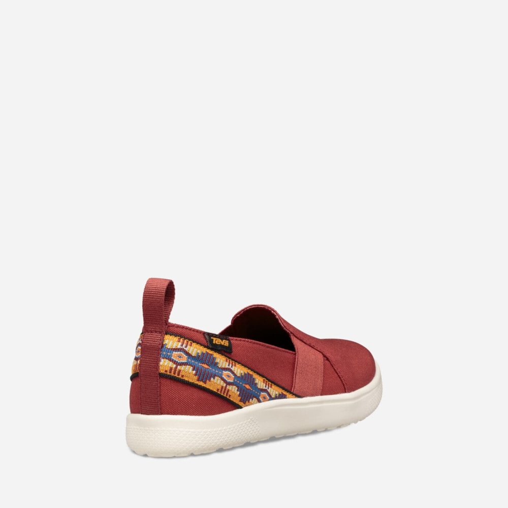 Women's Teva Voya Slip On Shoes Red | 165079CXP