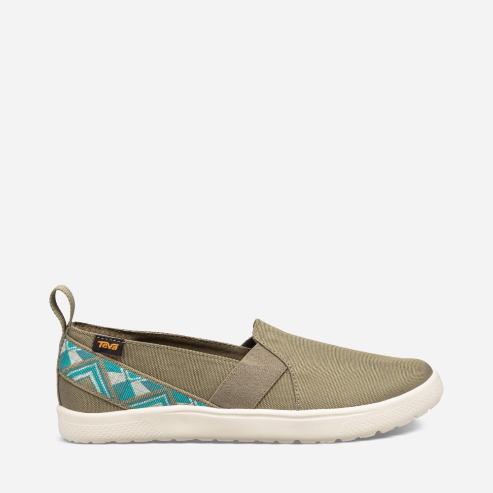 Women\'s Teva Voya Slip On Sneakers Olive | 892547EOK