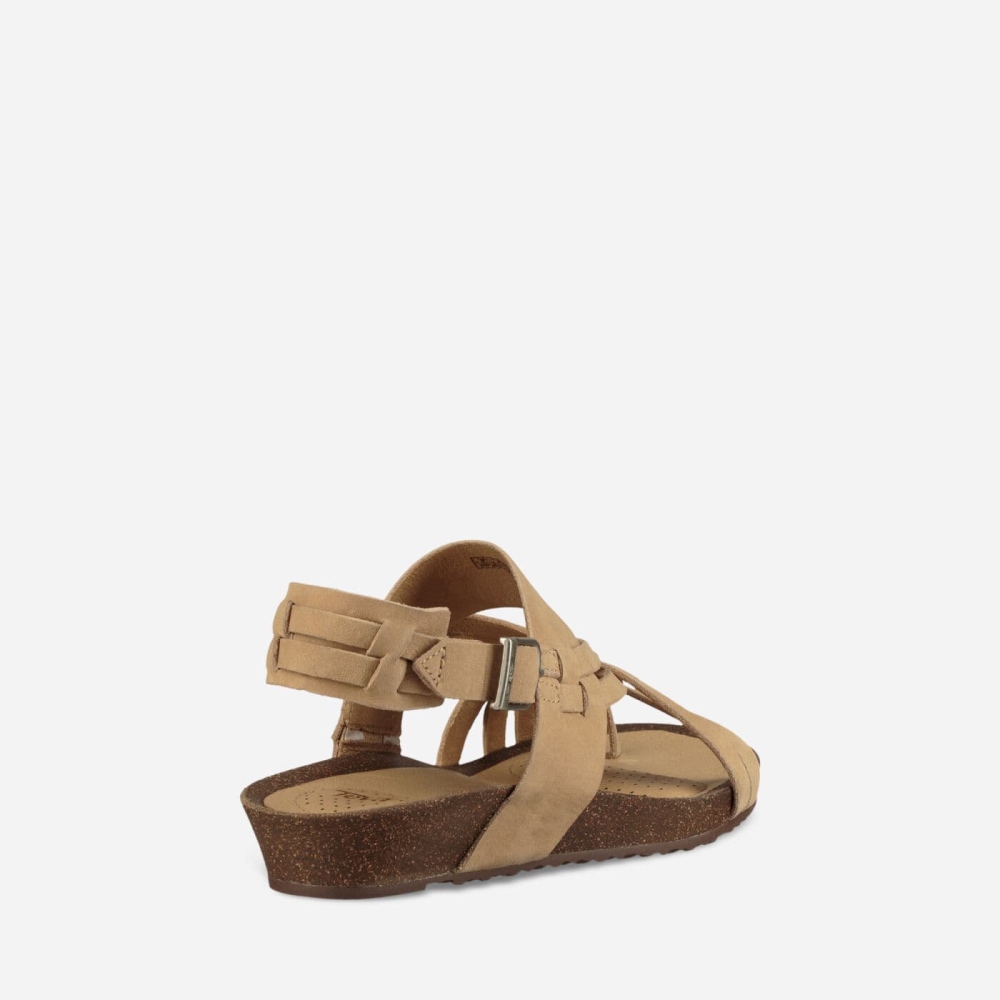 Women's Teva Ysidro Extension Wedge Sandals Khaki | 318420IAP