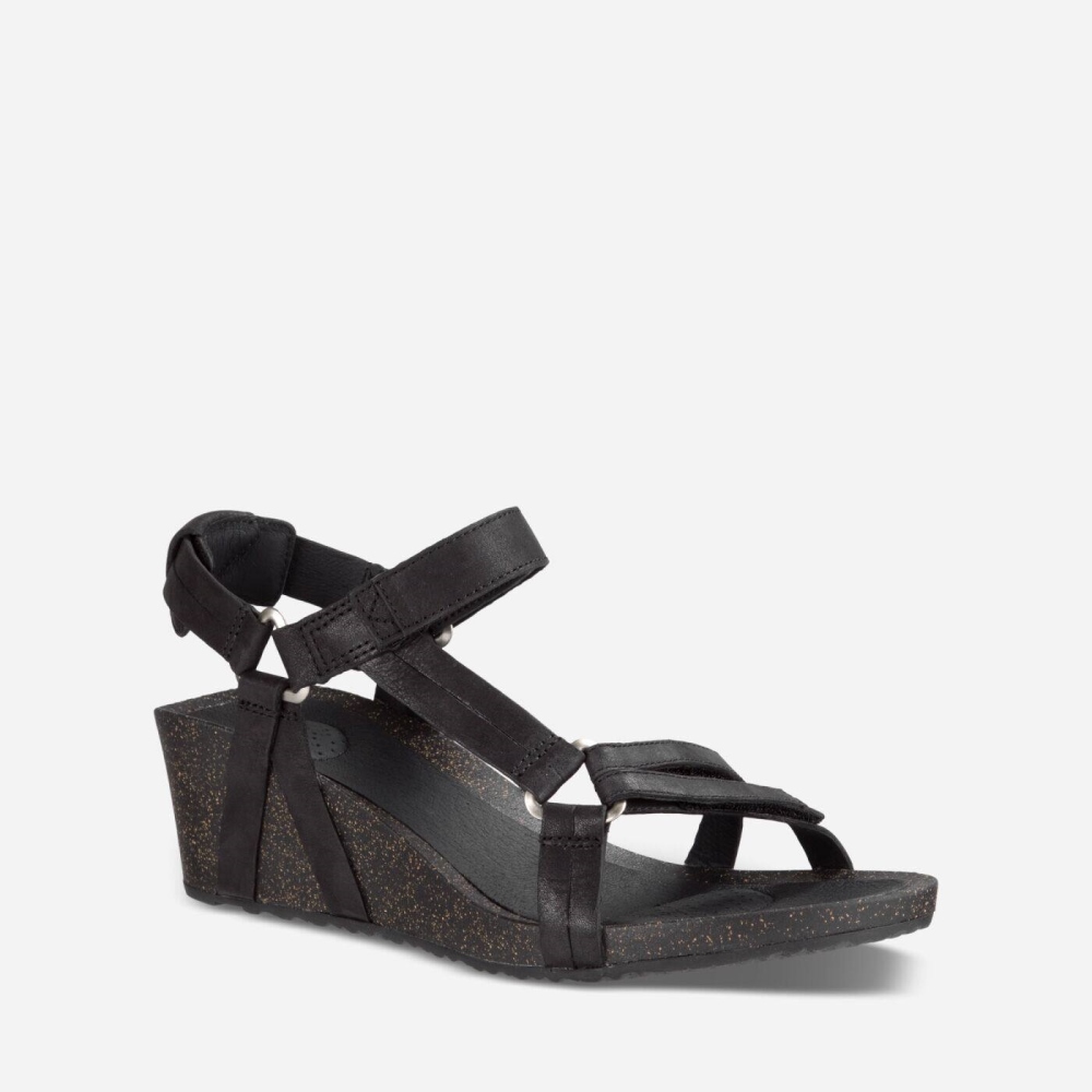 Women's Teva Ysidro Universal Wedge Sandals Black | 053648FCN