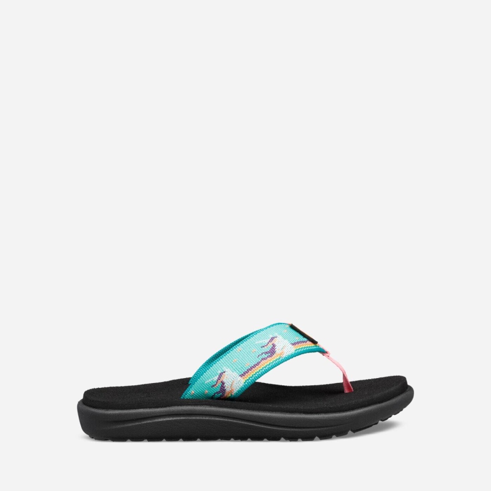 Kids' Teva Voya Flip Flops Light Green | 853960NAJ