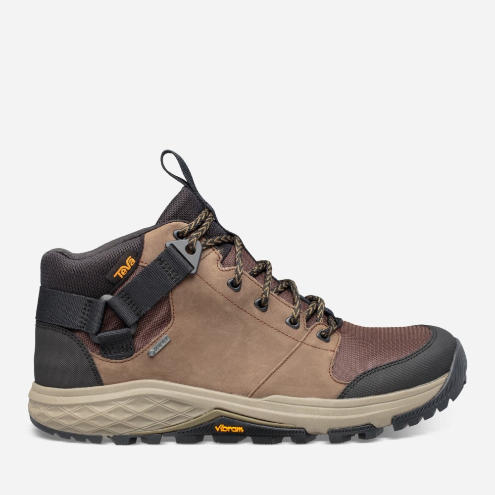 Men's Teva Grandview GTX Boots Chocolate | 870693DIV