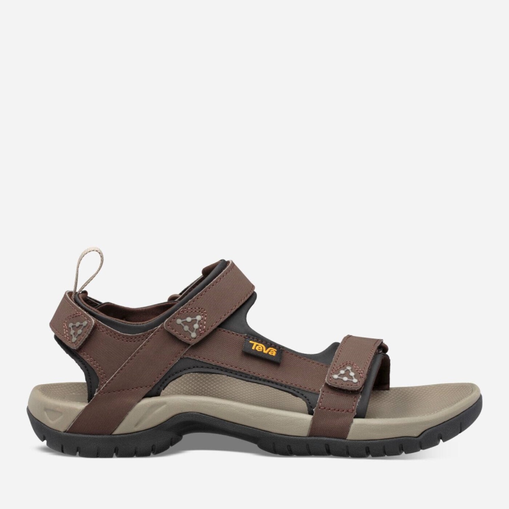 Men's Teva Meacham Hiking Sandals Chocolate | 605298VLB