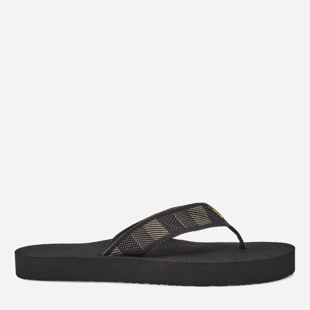 Men's Teva Original Mush Flip Flops Black | 025796KYJ