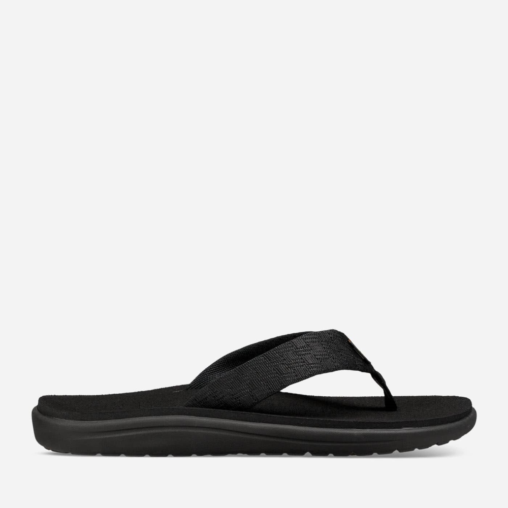 Men's Teva Voya Flip Flops Black | 875094ICA