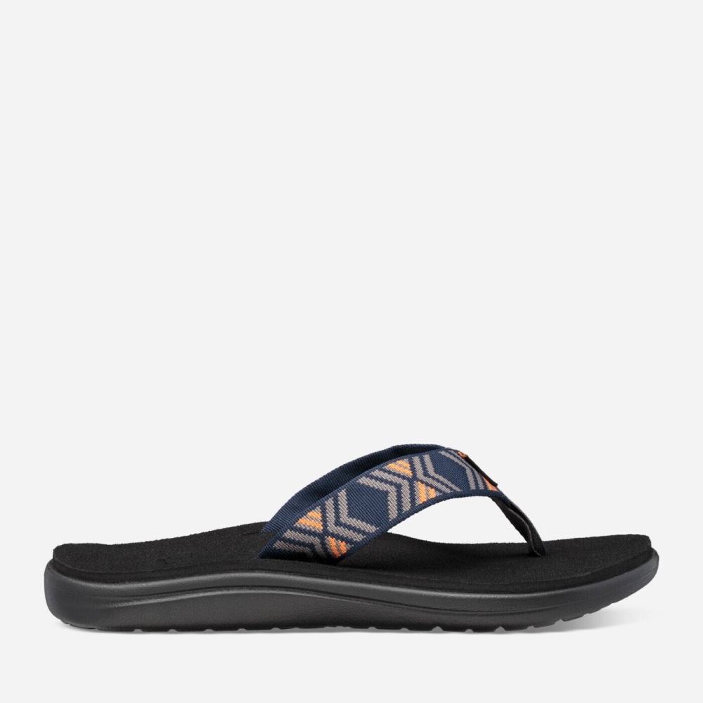 Men's Teva Voya Flip Sandals Dark Grey | 341072CTH