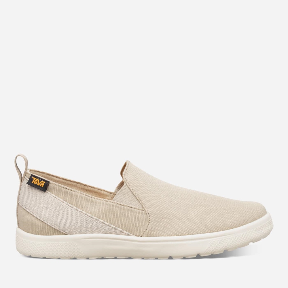 Men's Teva Voya Slip On Sneakers Beige | 914028MGE