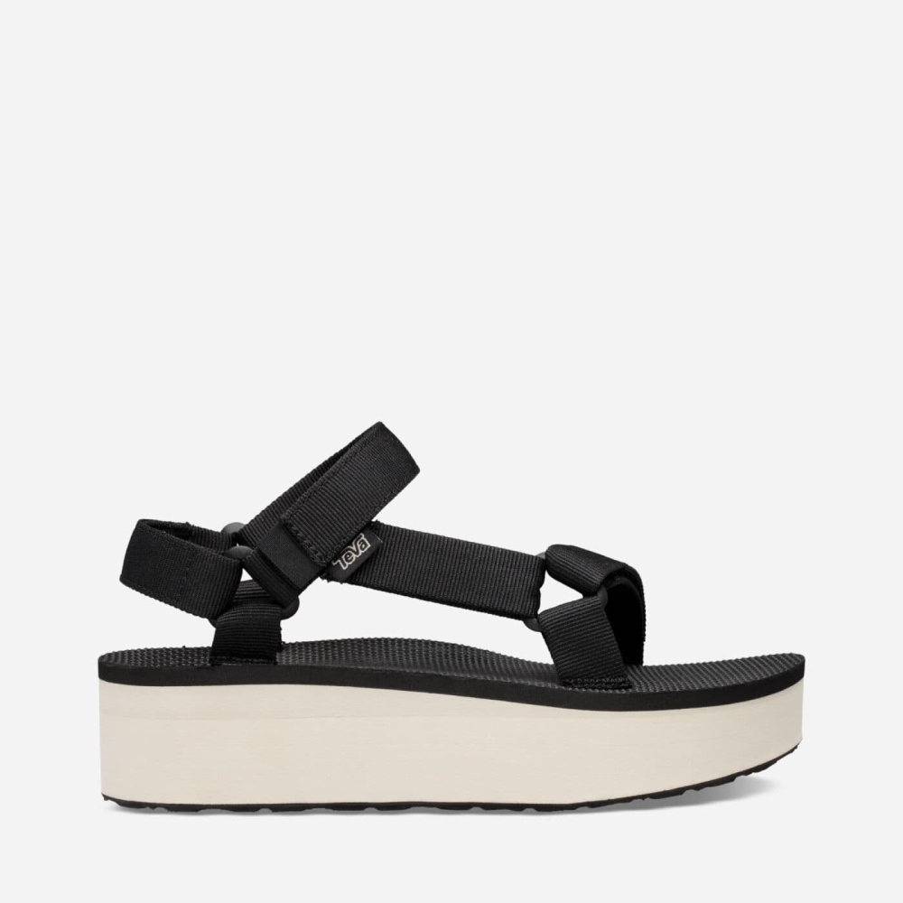 Women's Teva Flatform Universal Flatform Sandals Black Beige | 480593CQZ