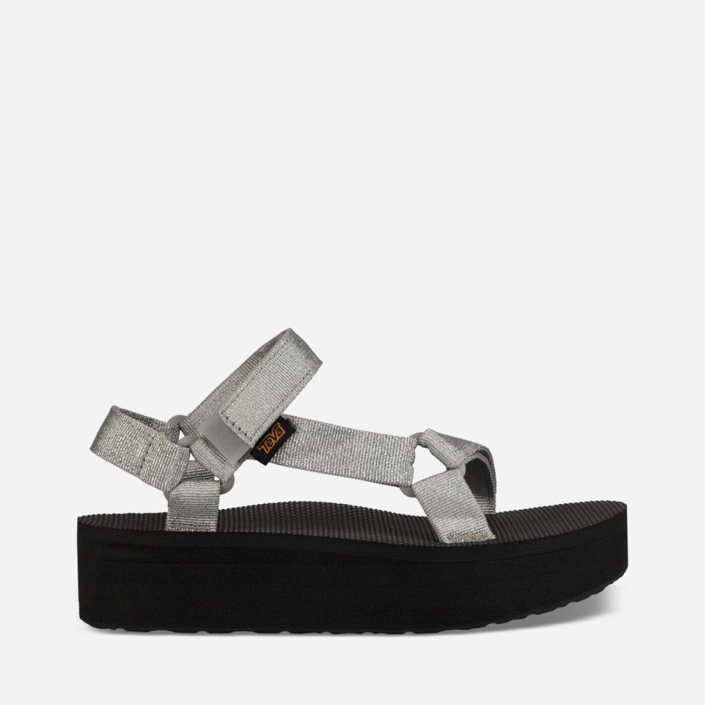 Women's Teva Flatform Universal Flatform Sandals Silver | 682314UKJ