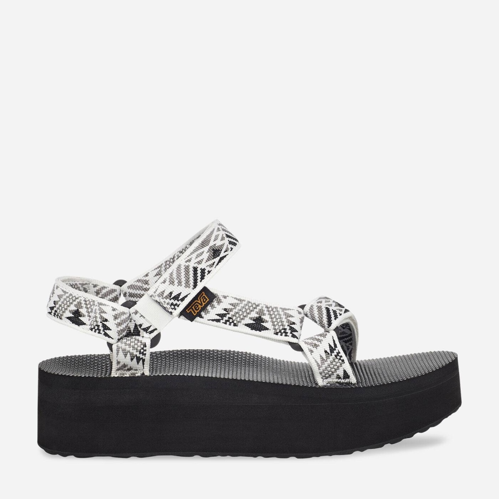 Women's Teva Flatform Universal Flatform Sandals White Grey | 724803EAK