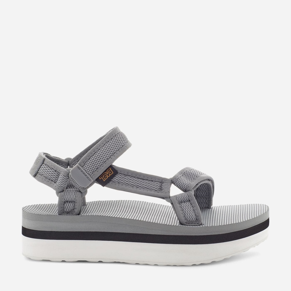 Women's Teva Flatform Universal Mesh Print Flatform Sandals Grey | 853492BDV