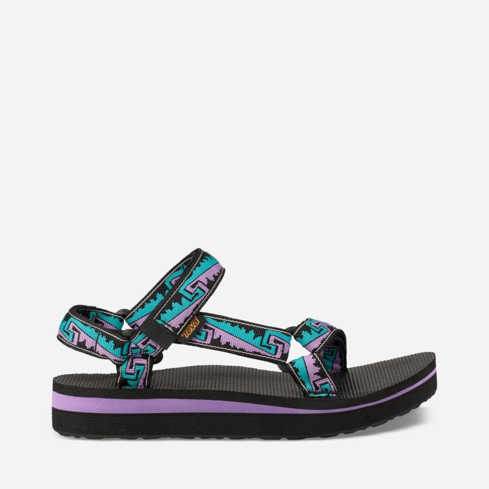 Women's Teva Midform Universal Flatform Sandals Black | 120796DNP