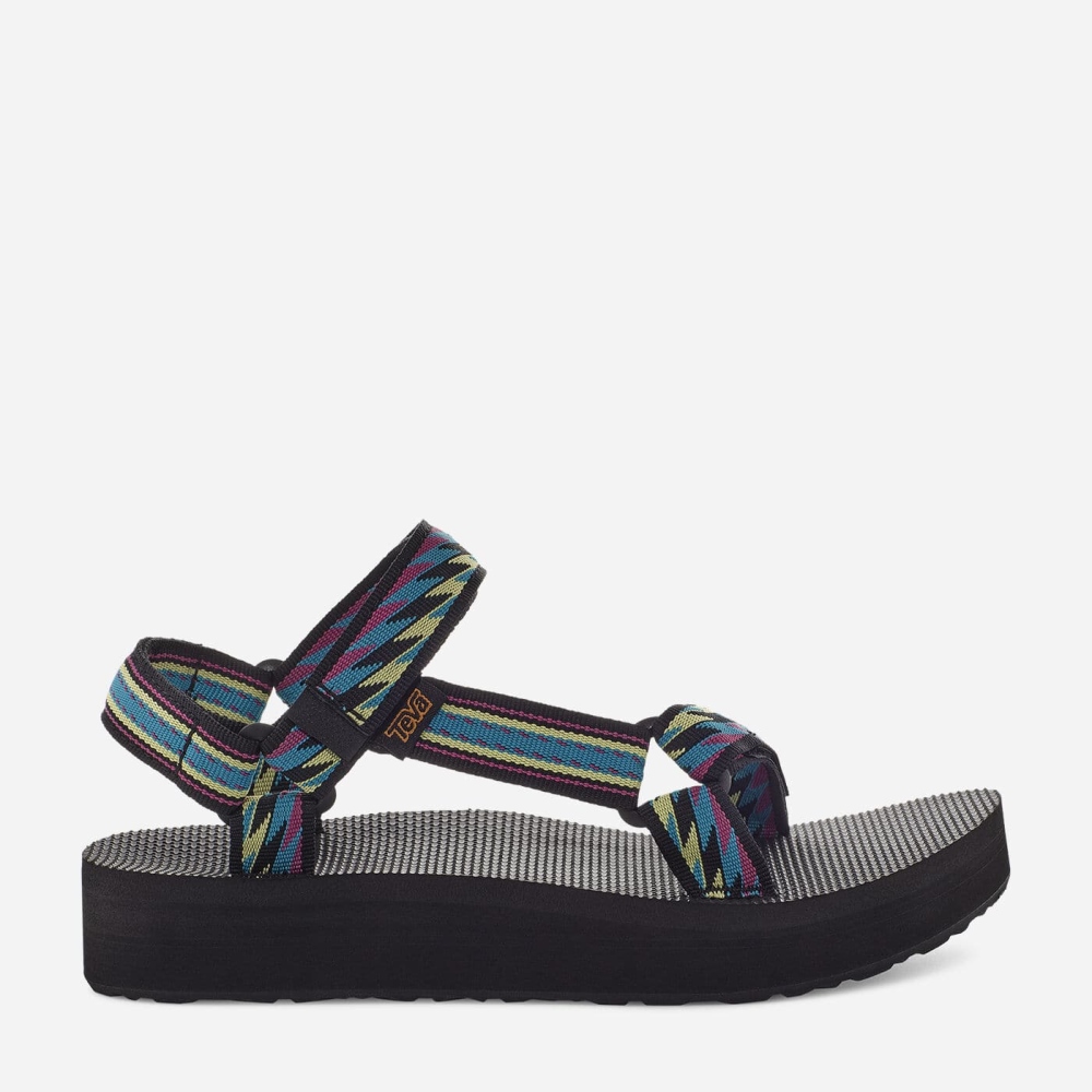 Women's Teva Midform Universal Flatform Sandals Black | 284190EIZ