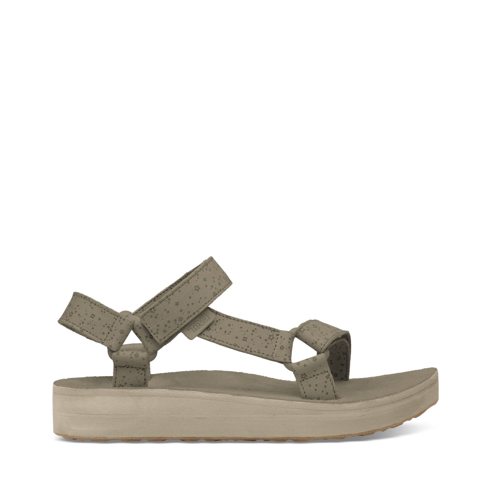 Women's Teva Midform Universal Star Flatform Sandals Beige | 631045OZL