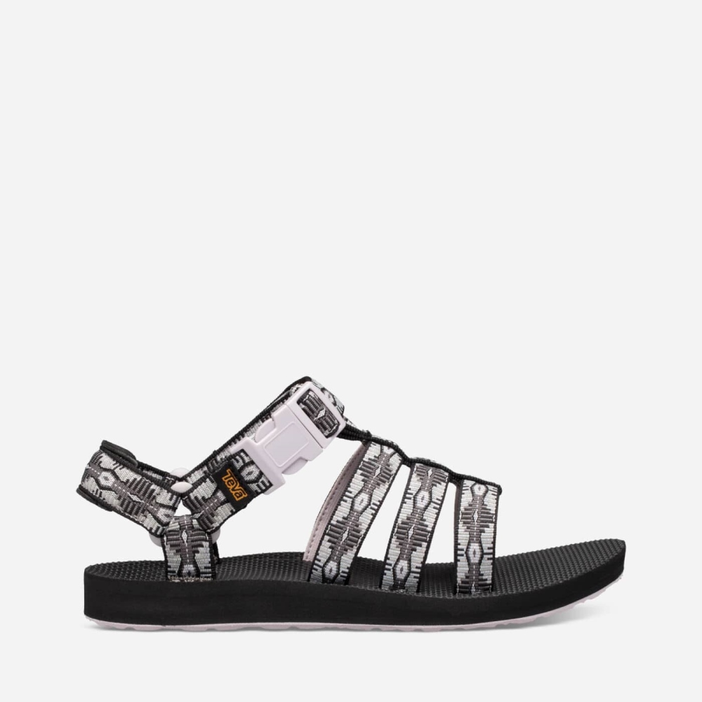 Women's Teva Original Dorado Hiking Sandals Black White | 160783FGI