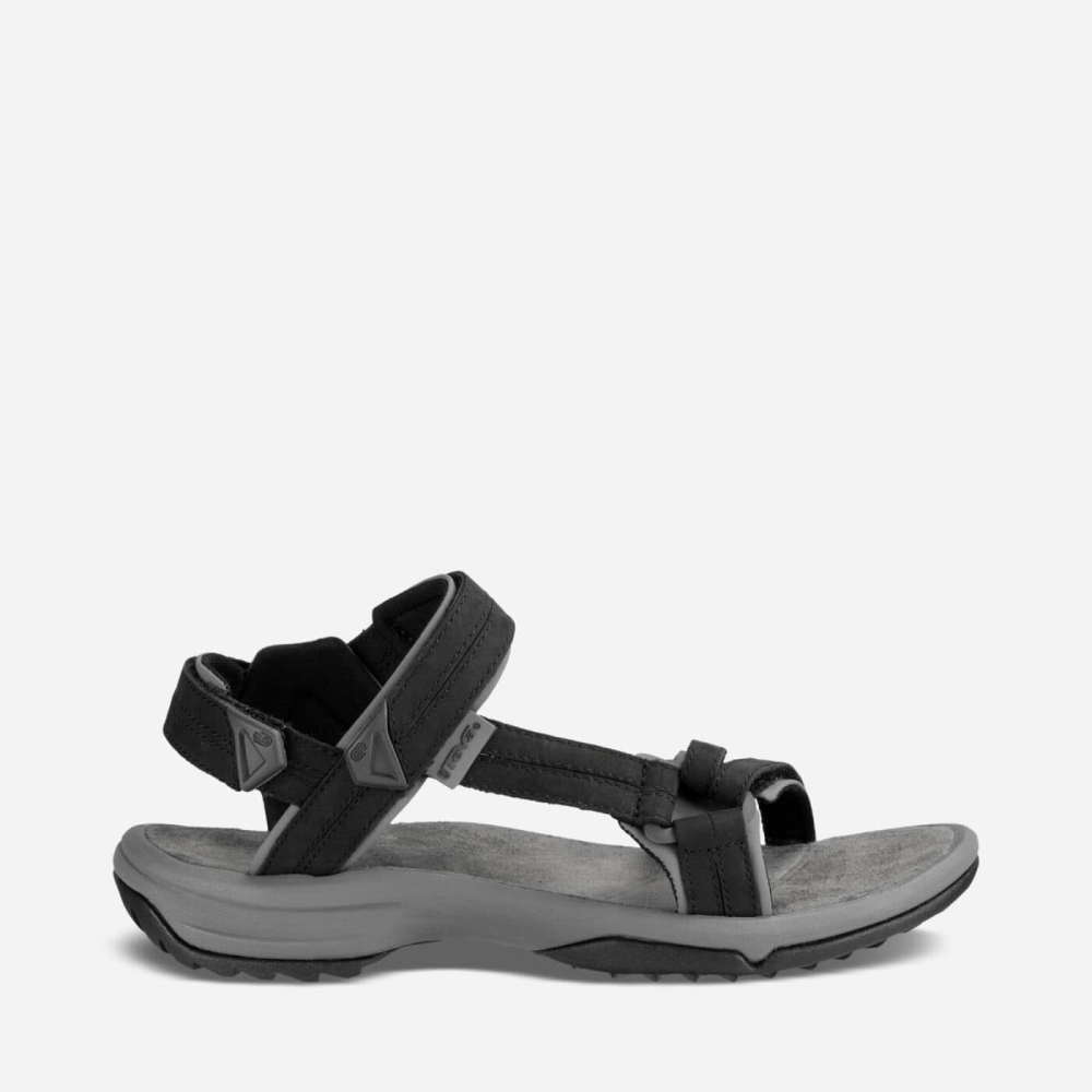 Women's Teva Terra Fi Lite Leather Hiking Sandals Black | 812936PYX