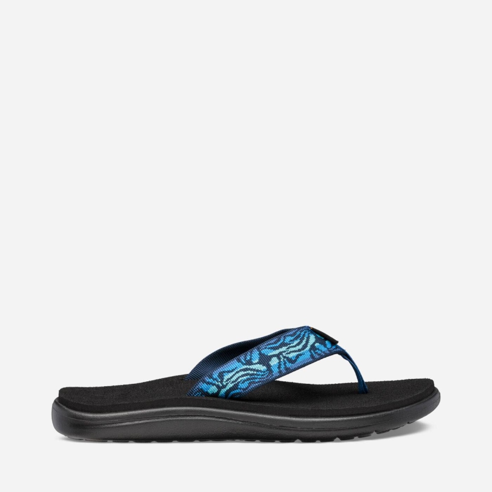 Women's Teva Voya Flip Flops Black | 850764CFD