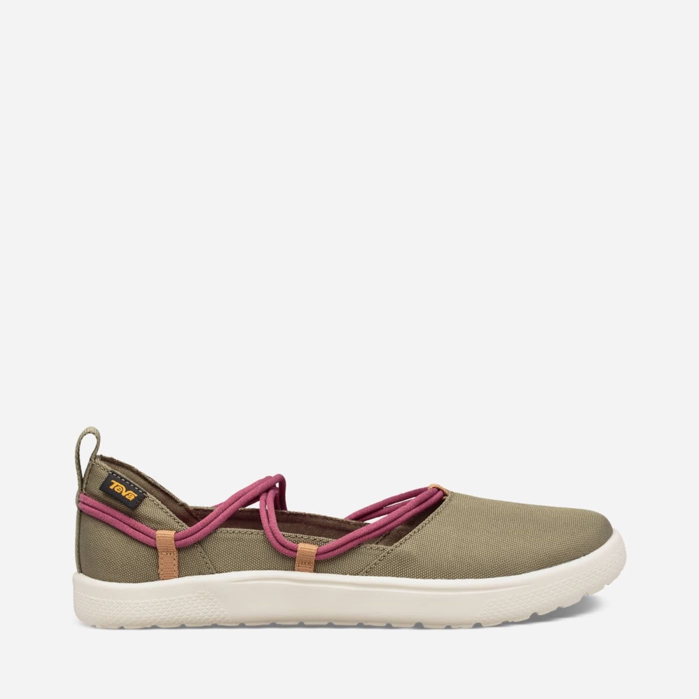 Women's Teva Voya Infinity MJ Sneakers Olive | 298701IDM